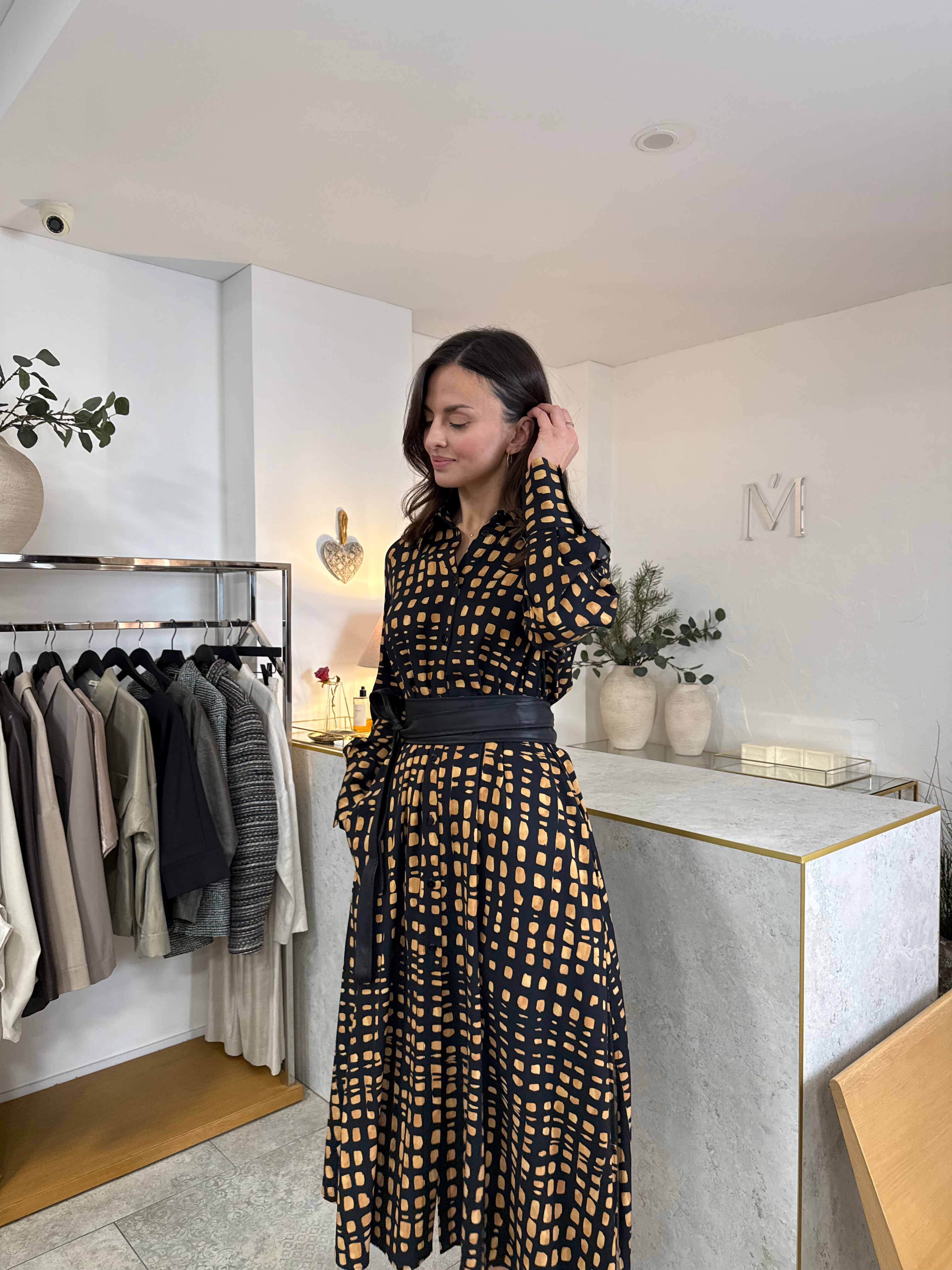 Madress | raštuota midi suknelė