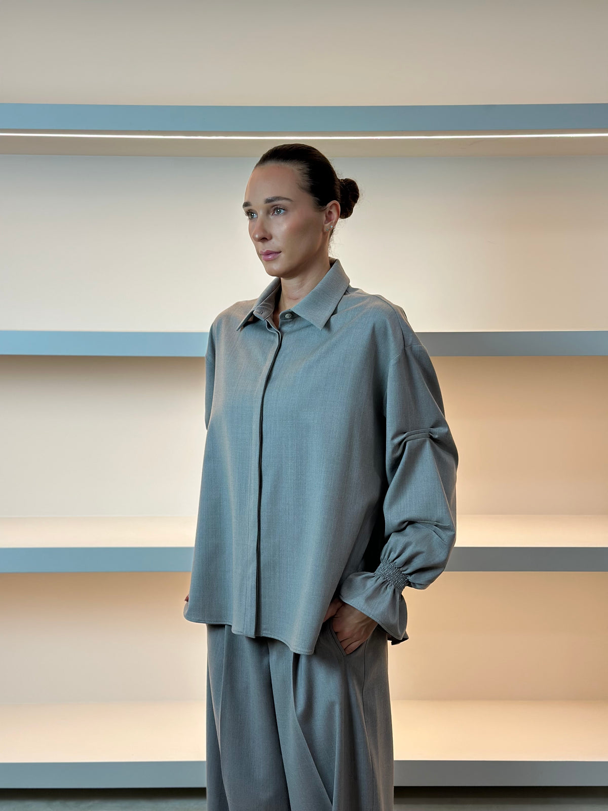 MADRESS | Oversized Wool-Blend Shirt