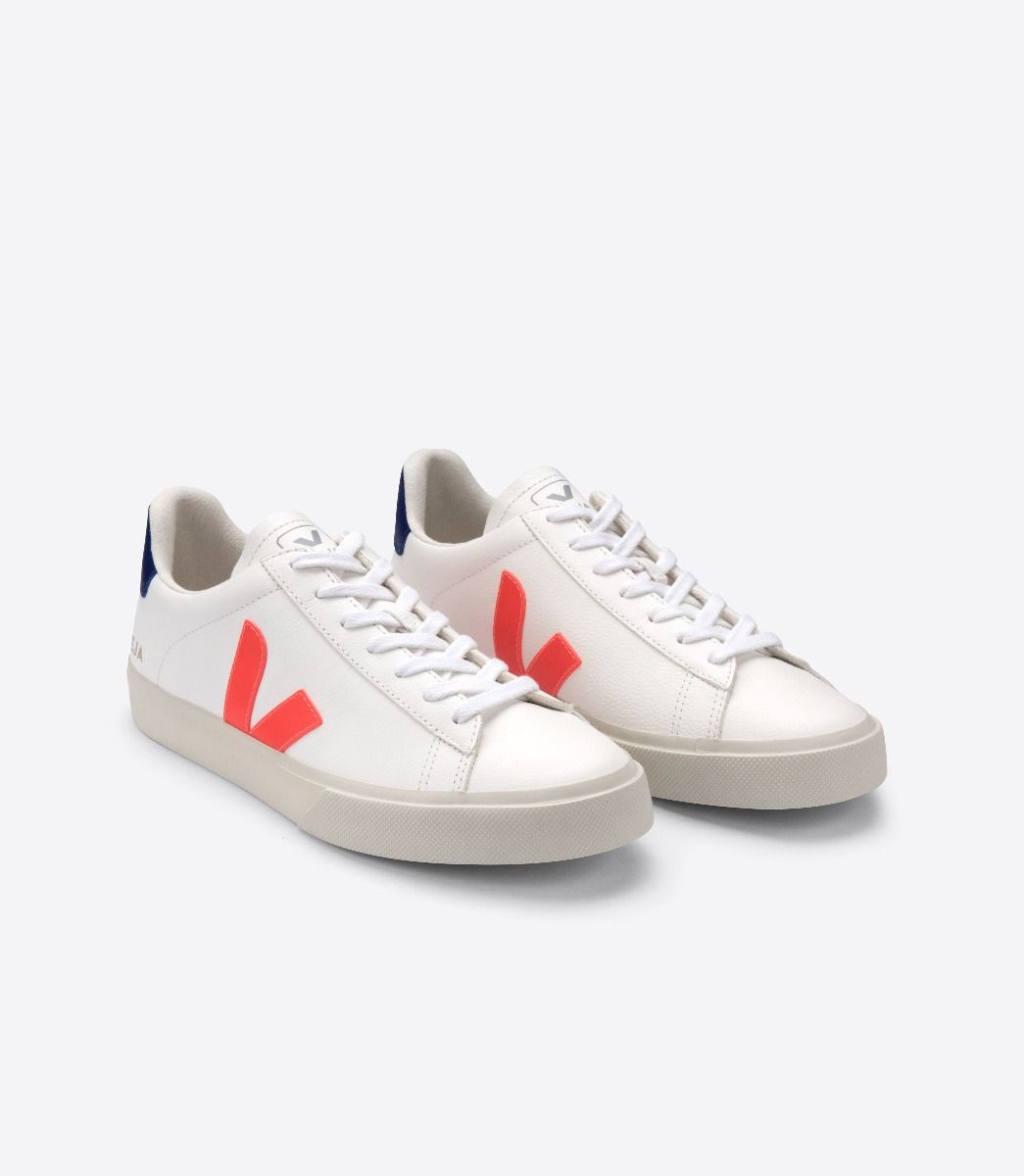 VEJA | CAMPO CHROMEFREE WHITE ORANGE-FLUO COBALT