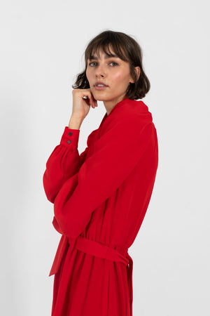 Le SLAP | MADEMOISELLE Scarlet red flared dress