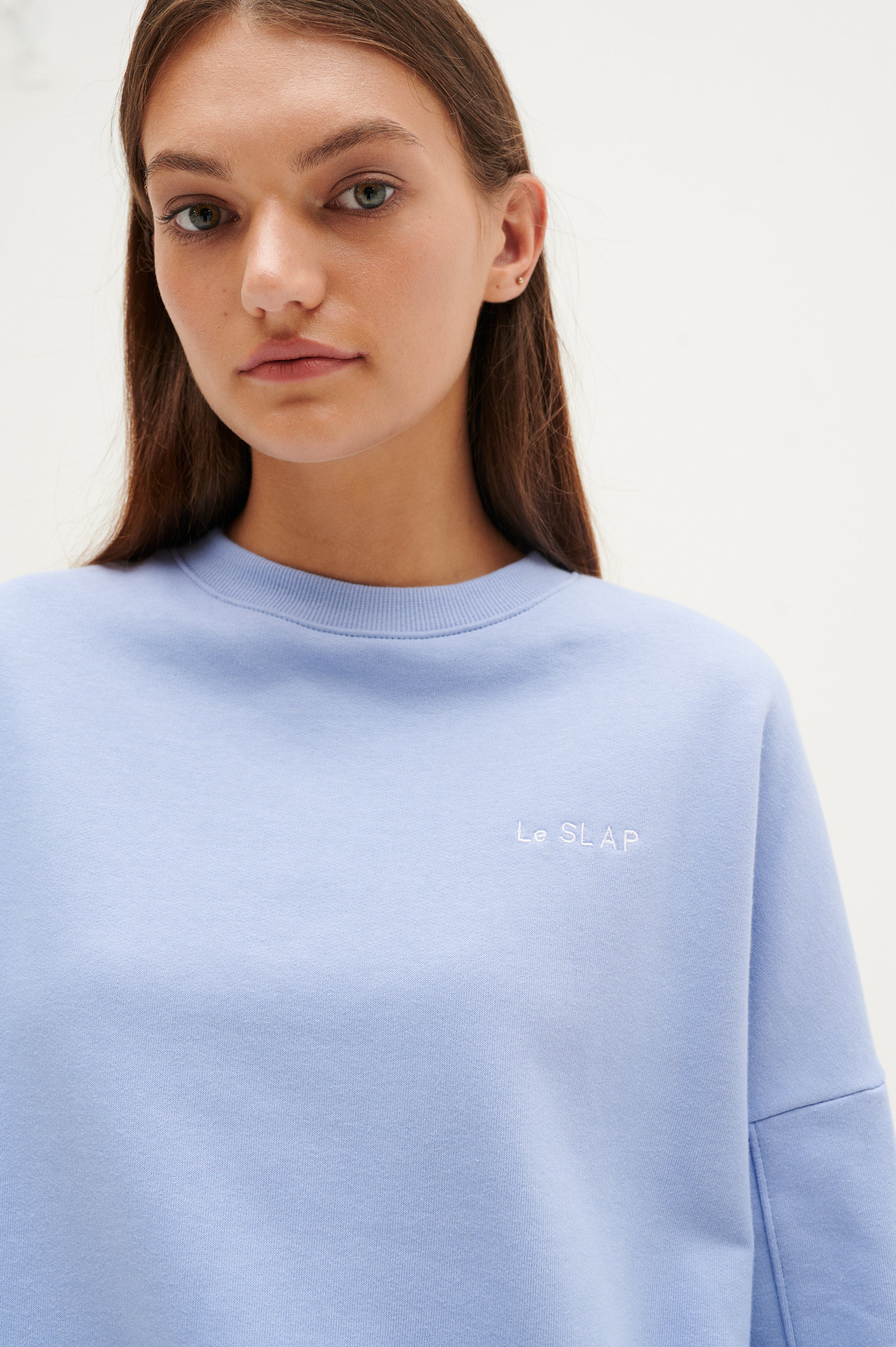 Le SLAP | UNIFORM Blue hoodie with brand's embroidery