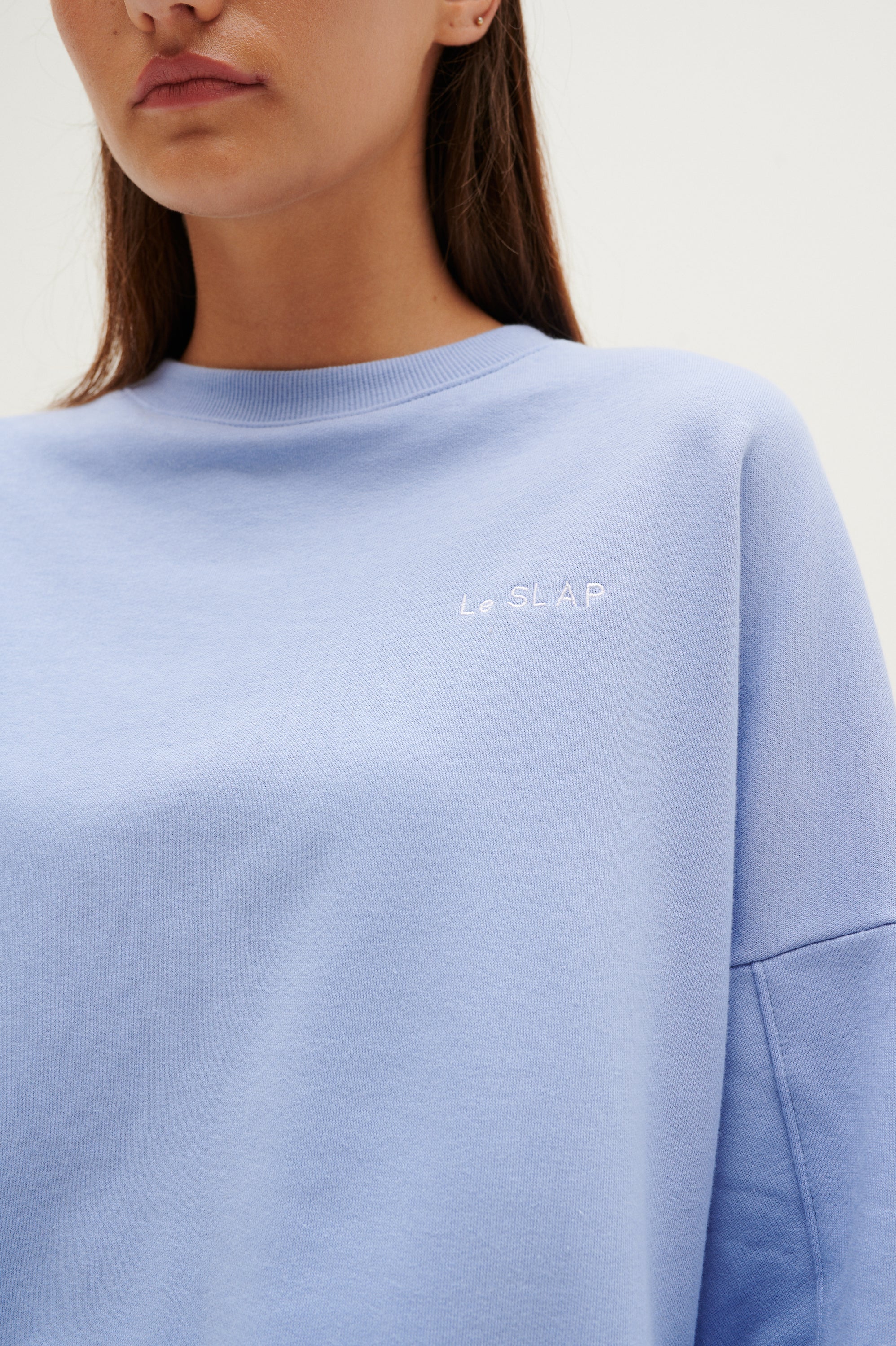 Le SLAP | UNIFORM Blue hoodie with brand's embroidery
