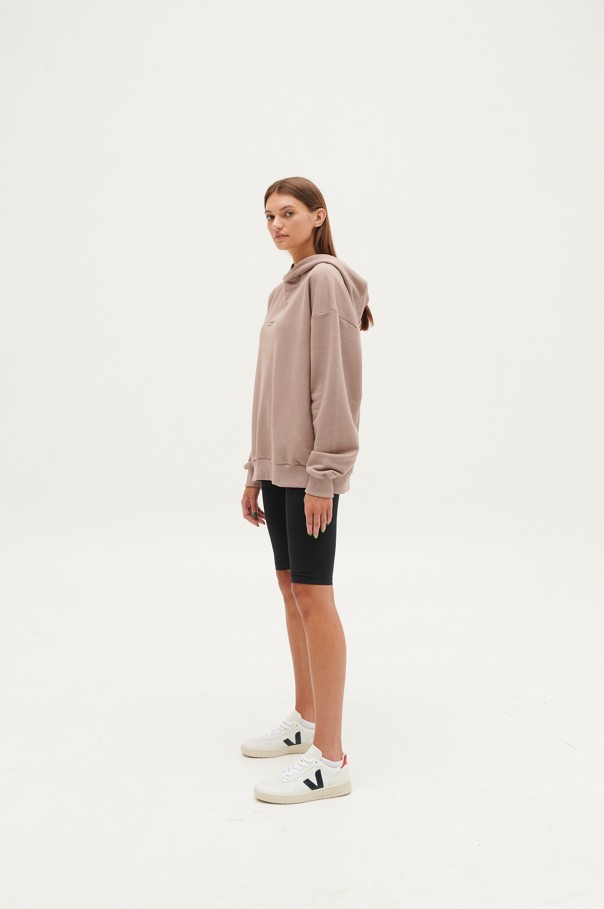 Le SLAP | FRENCH SERIES LAUGH CHOCOLATE OVERSIZE HOODIE