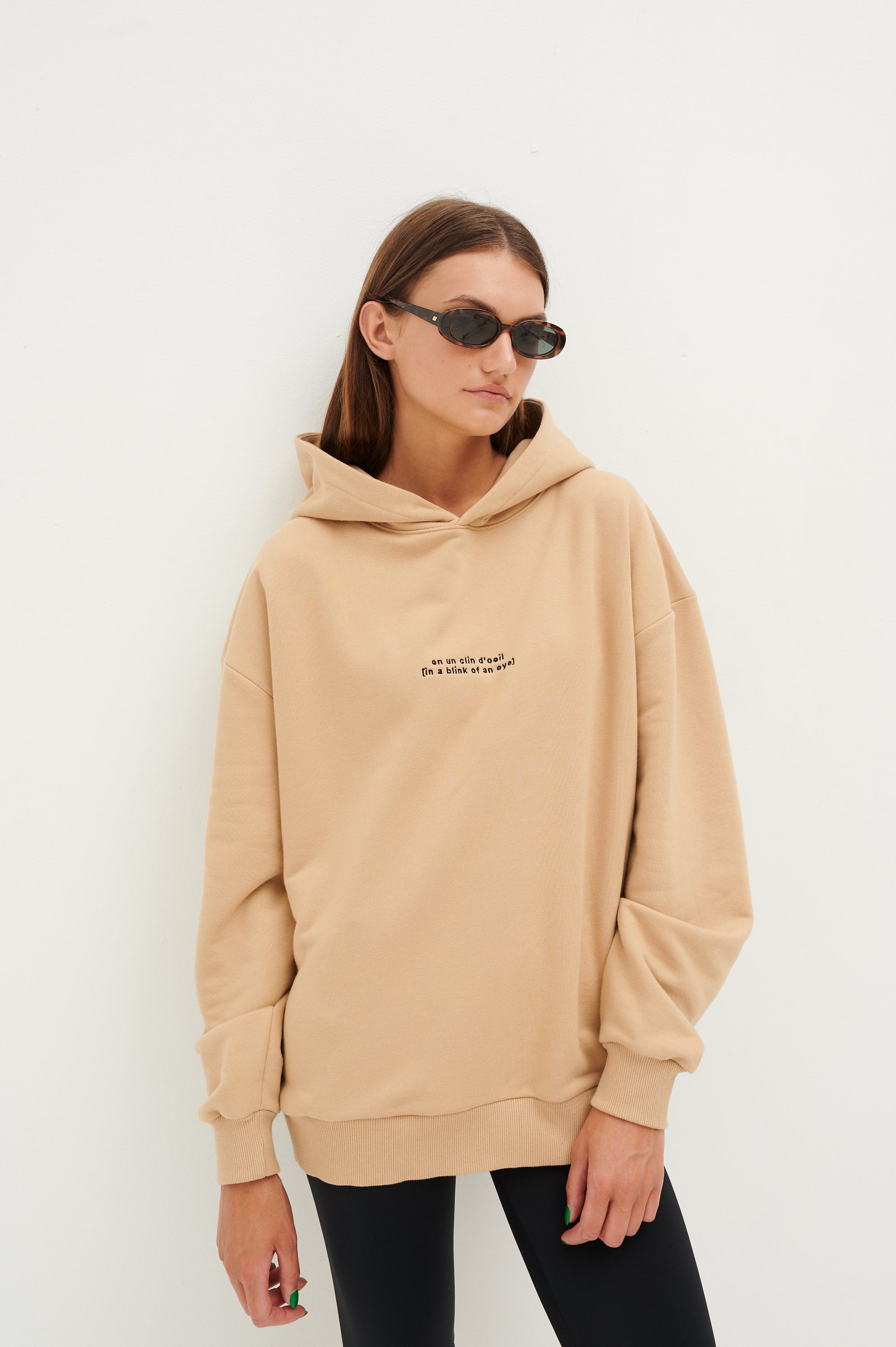 Le SLAP | FRENCH SERIES BLINK NUDE OVERSIZE HOODIE