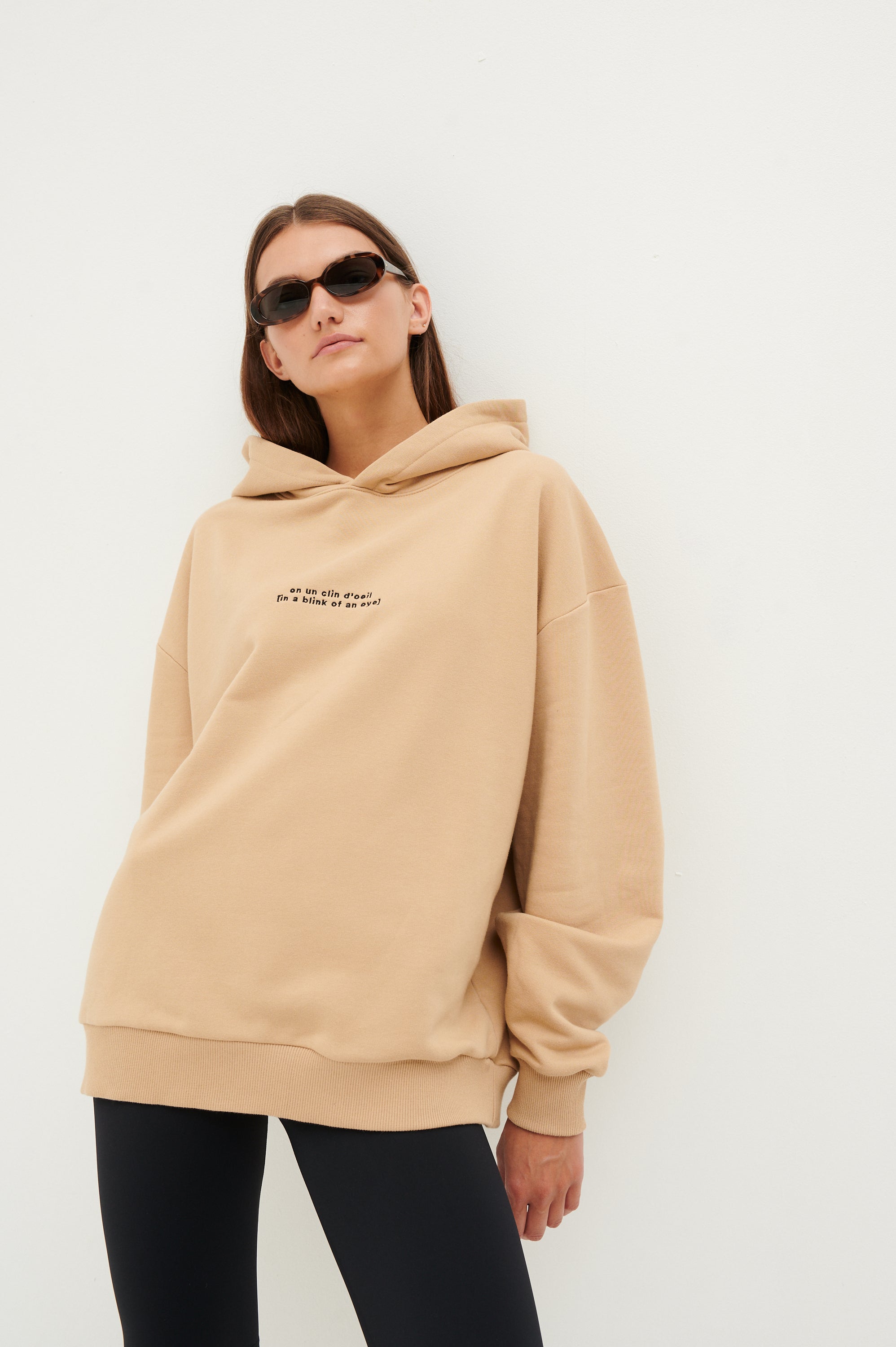 Le SLAP | FRENCH SERIES BLINK NUDE OVERSIZE HOODIE