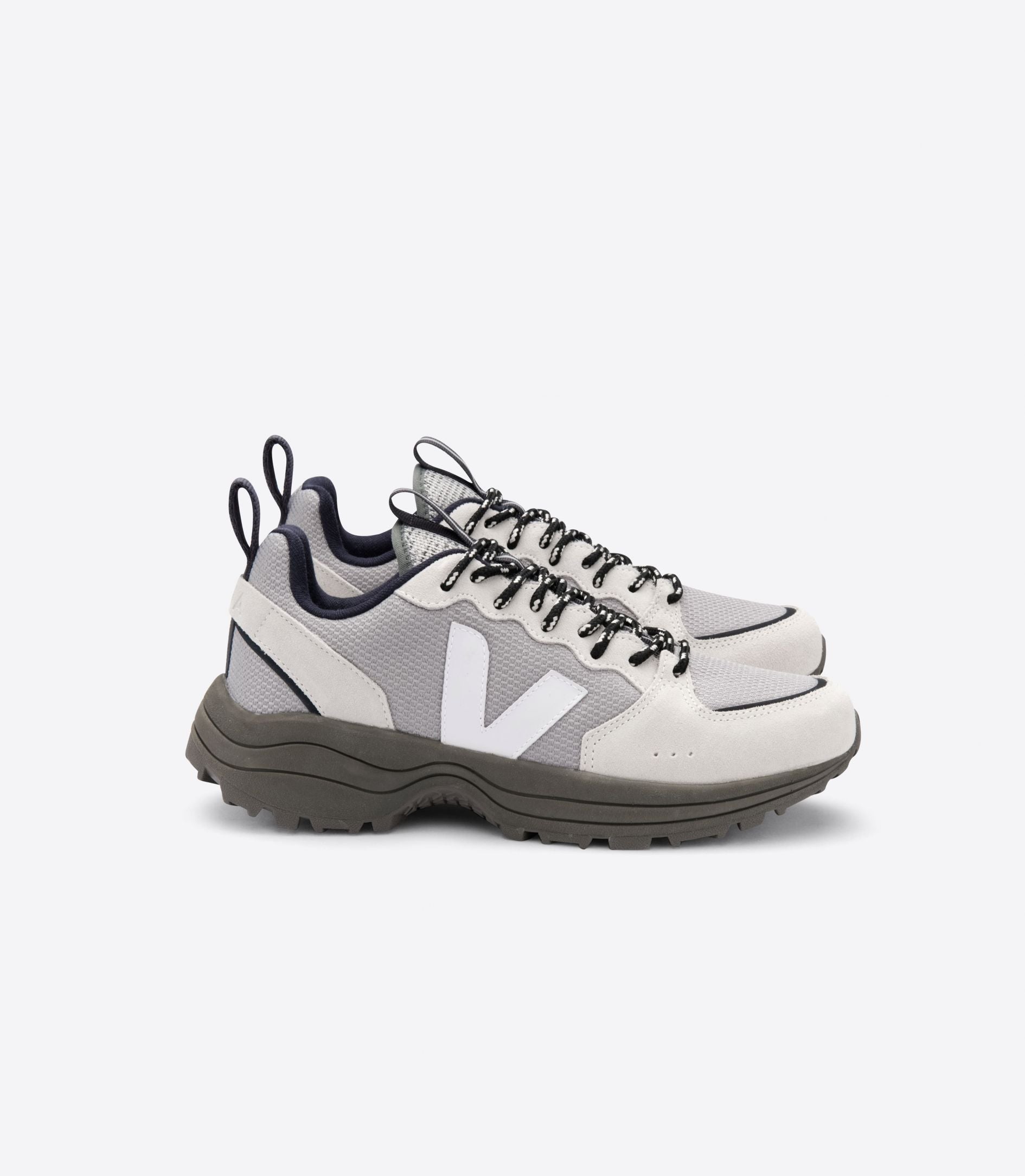 VEJA | VENTURI B-MESH SILVER WHITE KAKI SOLE