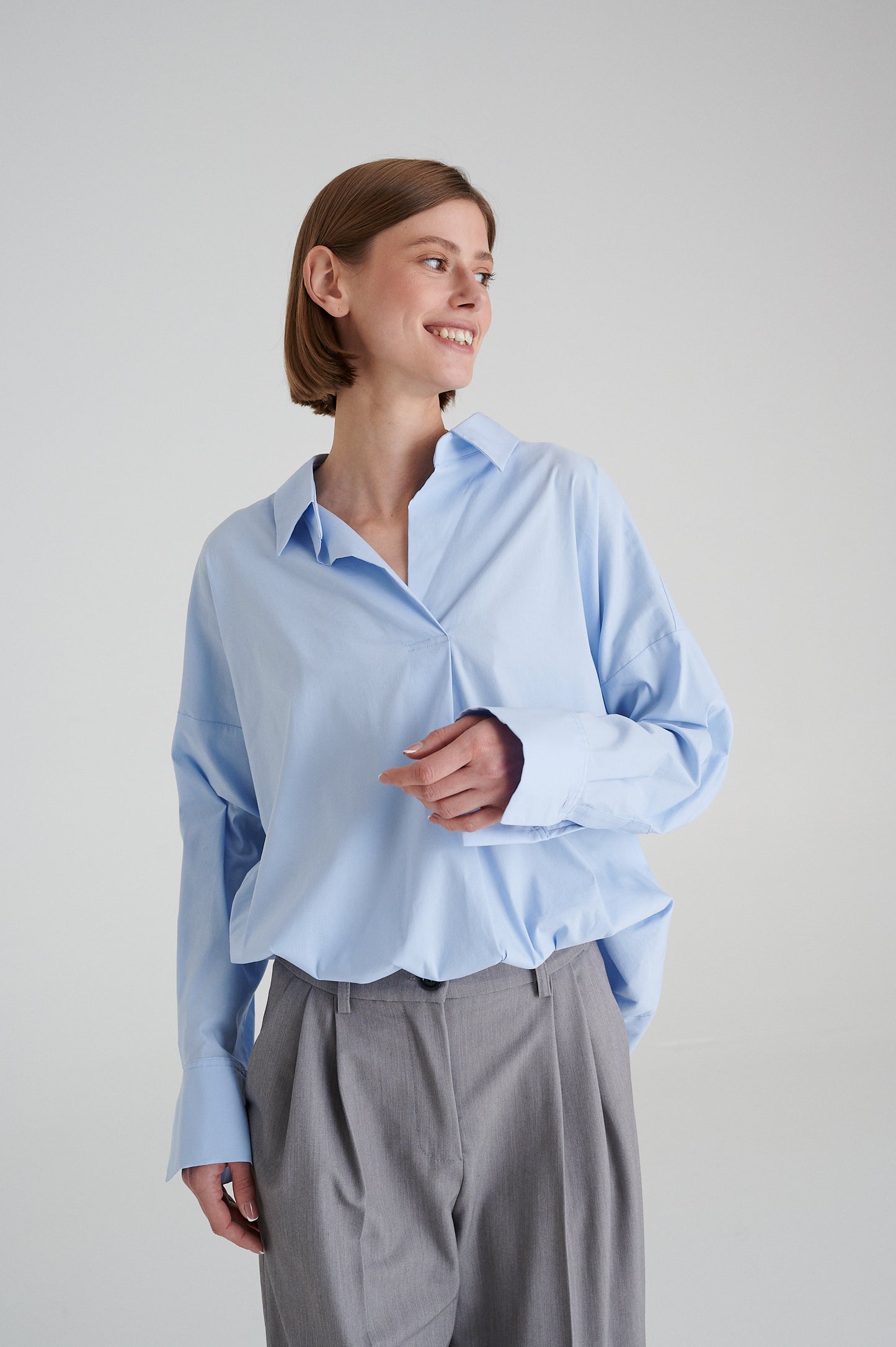 MADRESS | BABY BLUE COLLAR BLOUSE