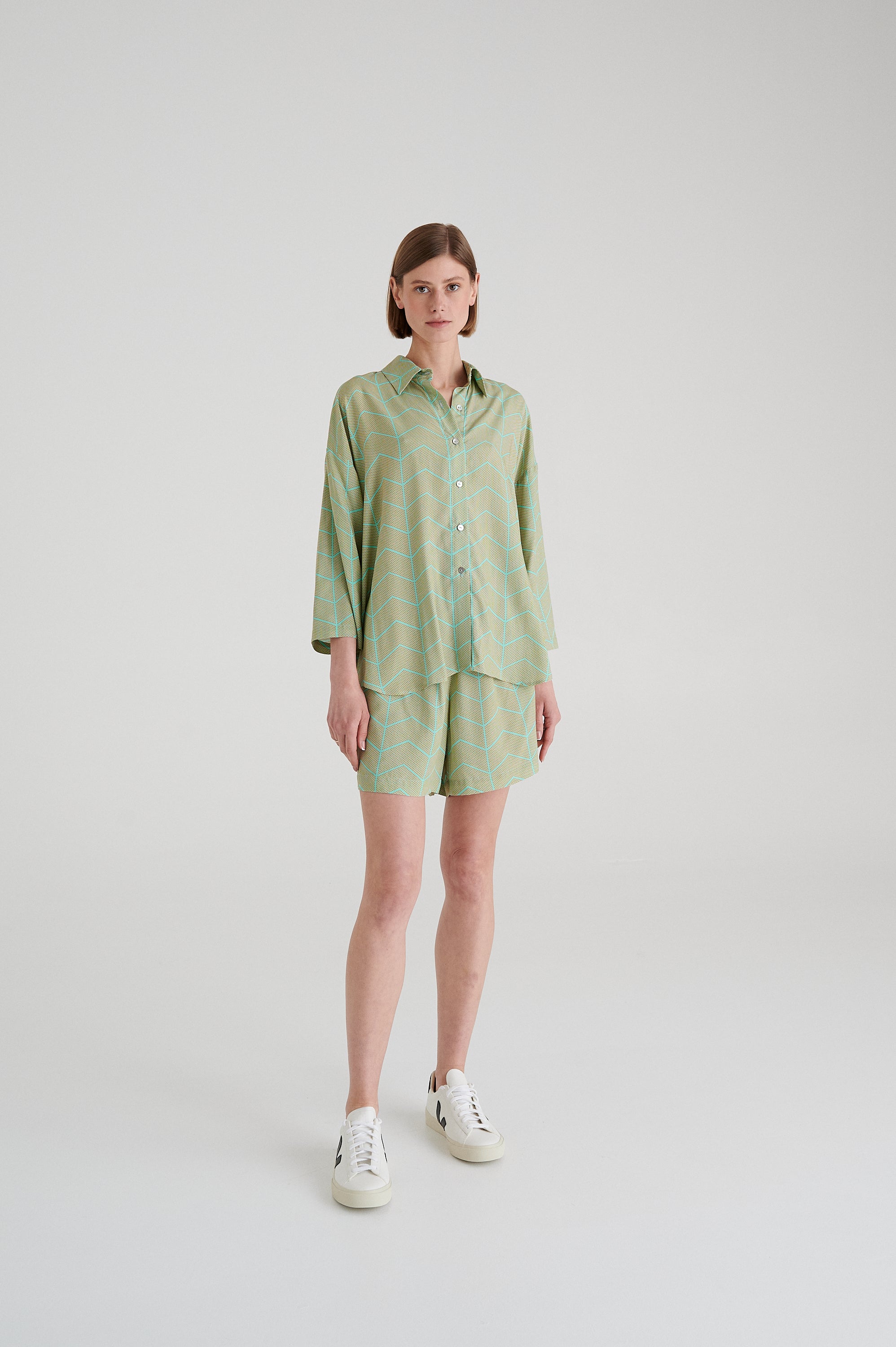 MADRESS | PISTACHIO PRINTED SHORTS