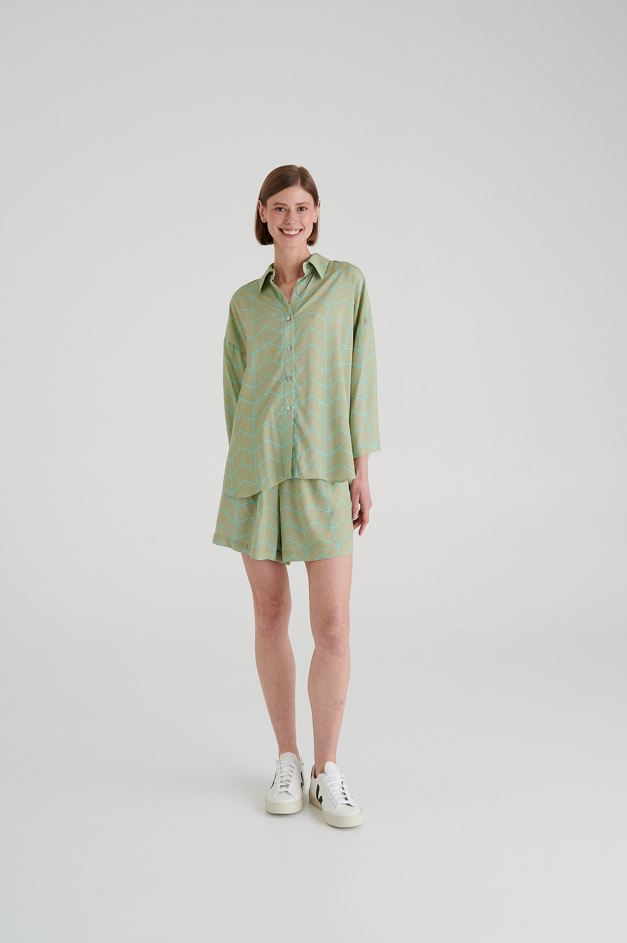 MADRESS | PISTACHIO PRINTED SHIRT