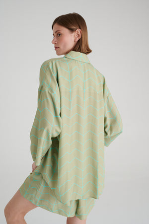MADRESS | PISTACHIO PRINTED SHIRT