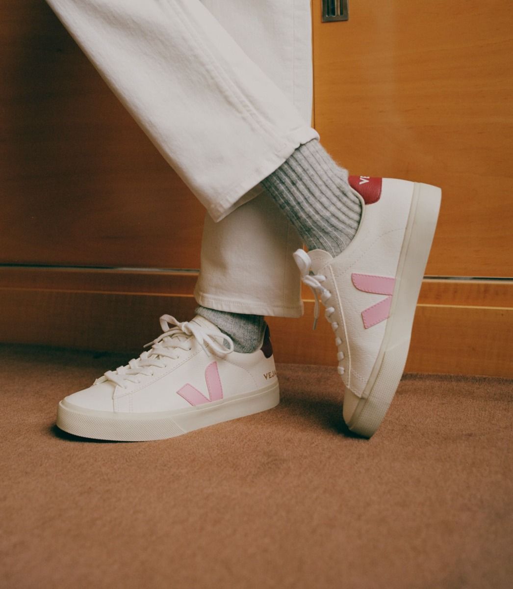 VEJA | CAMPO LEATHER WHITE GUIMAUVE MARSALA
