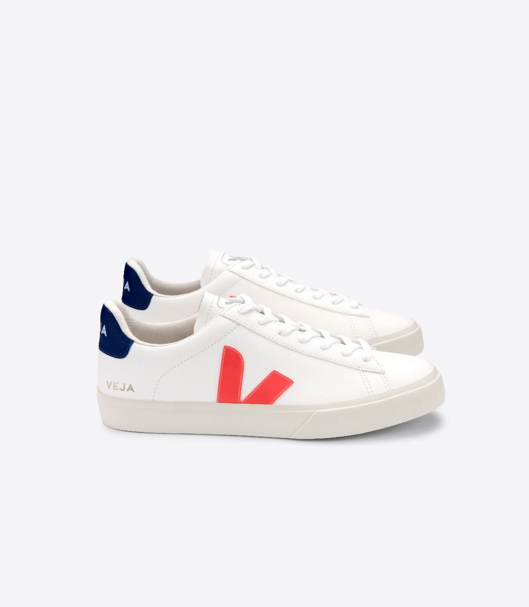 VEJA | CAMPO CHROMEFREE WHITE ORANGE-FLUO COBALT