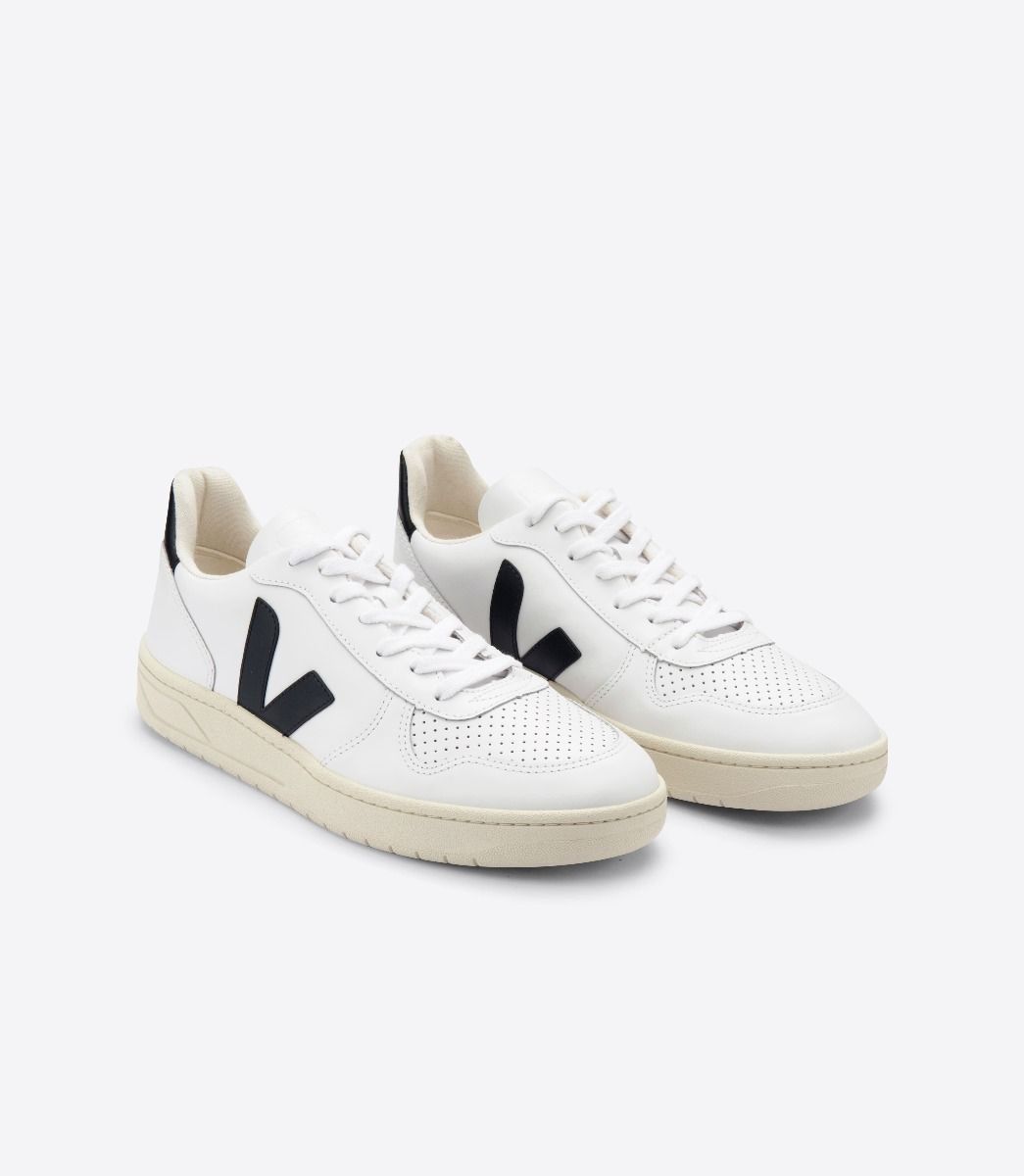 VEJA | V-10 LEATHER WHITE BLACK